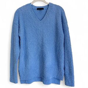 Sanctuary blue boucle v-neck sweater size XXS